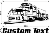 Train Car Wall Decals Stickers Man Cave Boys Room Décor