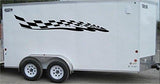 Checkered Flag Racing Trailer Decals Stickers Murals Set Auto Car Truck