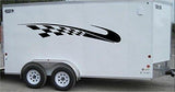 Checkered Flag Racing Trailer Decals Stickers Murals Set Auto Car Truck