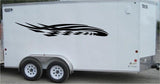 Checkered Racing Stripe Vinyl Trailer Decal - Stylish Car  Trailer Sticker - CF030