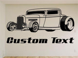 Chop Top Hot Rod Car Wall Decal - Vinyl Mural for Boys Room Decor