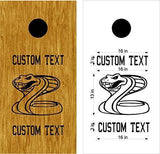 Cobras Sports Team Cornhole Board Decals  Stickers for Both Boards