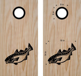 hunting fishing cornhole decal