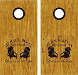 beach lake life cornhole decals