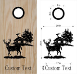 hunting fishing cornhole decal