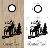 hunting fishing cornhole decal