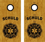 Custom Cornhole Board Decals for EMS EMT Firefighter  Firemen - Unique Design