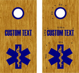 Firefighter EMS EMT Rescue Cornhole Board Decals - FP13 Design