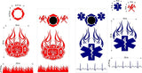 Cornhole Boards Decals EMS EMT Fireman Firefighter Rescue Sticker