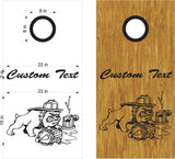 Firefighter-Themed Cornhole Board Decals - Fire Dog Stickers for Game 987