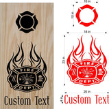 Firefighter Cornhole Board Decals - Durable Firemen Stickers for Custom Gameplay
