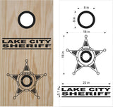 Custom Rescue Sheriff Badge Decals for Cornhole Boards