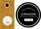 Cornhole Decal Sticker for Family Parties Weddings and Anniversaries