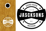 Personalized Cornhole Decal Sticker for Family Wedding Anniversaries