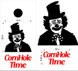Joker Clowns Cornhole Board Decals  Stickers for Fun Tailgate Games