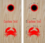 Crab Cornhole Board Decals  Stickers for Both Boards