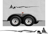 Cutting Horse Equestrian Horseback Riding Horse RV Camper Trailer Camping Decal Sticker Graphic Mural