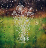 Daisy Flowers Ribbon Bow DIY Etched Glass Vinyl Privacy Film
