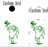 Dancing Frog Vinyl Decal Sticker for Cornhole Boards