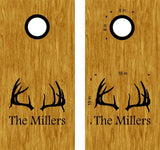 hunting fishing cornhole decal