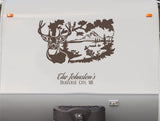 Deer Buck Lake RV Camper Decal Sticker - Outdoor Motor Home Sign CD119
