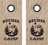 hunting fishing cornhole decal
