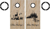hunting fishing cornhole decal
