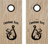 hunting fishing cornhole decal