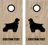 Cocker Spaniel Cornhole Decal Set for Boards - Dog-Themed Bean Bag Toss Stickers