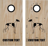 Greyhound Cornhole Decal Set - Custom Bean Bag Toss Stickers for Dogs