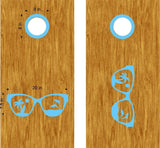 Dolphins Beach Wave Vinyl Decal Sticker for Cornhole Boards