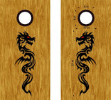 Dragon Cornhole Board Vinyl Decal Sticker - Customizable Game Accessory DG05