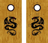 Dragon Design Vinyl Decal Sticker for Cornhole Boards - DG06