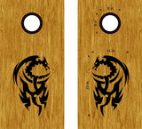 Dragon Cornhole Board Vinyl Decal - Customizable Sticker DG09 for Outdoor Games