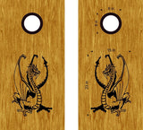 Dragon Vinyl Decal Sticker for Cornhole Boards - DG43 Design