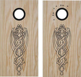 Dragon Cornhole Board Decals - Vinyl Stickers with Rings for Bean Bags