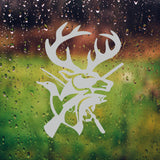 Etched Glass Vinyl Decal Fishing Hunting Entry Way Cabinet Stickers