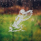 Etched Glass Vinyl Decal Duck in Flight Entry Way Cabinet Stickers