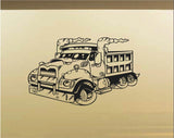 Dump Truck Car Wall Decal - Auto Wall Mural - Vinyl Stickers - Boys Room Decor