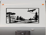Eagle Decal RV Camper Motor Home Sticker Mountain Scene