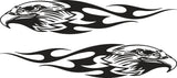 Eagle Flying Flames Car Decals - Premium Stickers for Trucks Boats  Golf Carts