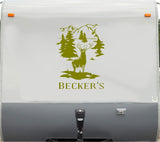 Elk Hunting Buck Decal Sticker for RVs and Motor Homes - Outdoor Adventure Sign CD140