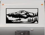 Equestrian Horse Decal RV Camper Motor Home Sticker Mountain Scene