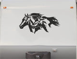 Equestrian Horseback Riding Horse Trailer Vinyl Decals Enclosed Trailer Stickers Graphics Mural 201
