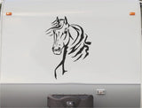 Equestrian Horseback Riding Horse Trailer Vinyl Decals Enclosed Trailer Stickers Graphics Mural 203