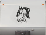 Equestrian Horseback Riding Horse Trailer Vinyl Decals Enclosed Trailer Stickers Graphics Mural 225