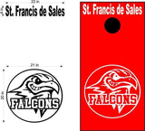 Falcons Football Cornhole Board Decal - School Mascot Sticker for Game Days