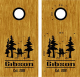 Personalized Family Name Cornhole Decal Set - Anniversary Hammock Bean Bag Toss Stickers