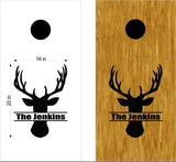 hunting fishing cornhole decal