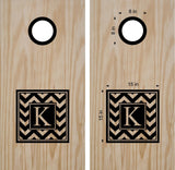 Personalized Family Name Monogram Decal for Cornhole Game - Custom Bean Bag Toss Sticker